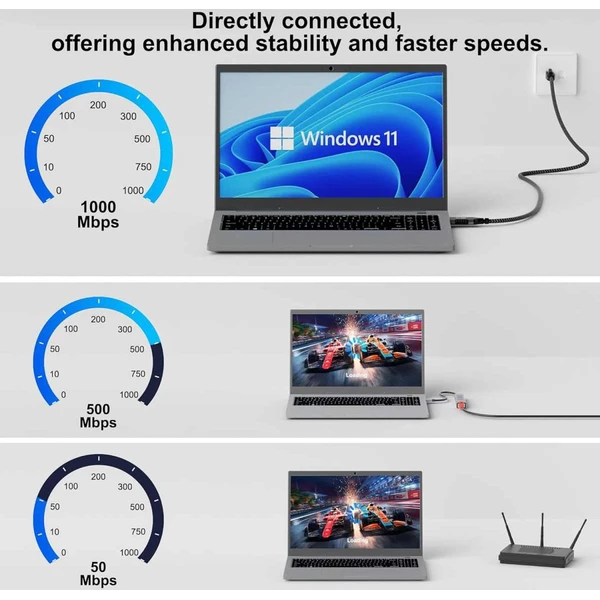 PremiumCord USB-A/RJ45 sieťový kábel 1m čierny - Káble a redukcie - Obrázok 867eeb1d14024268a0a8cefa6985a8a8