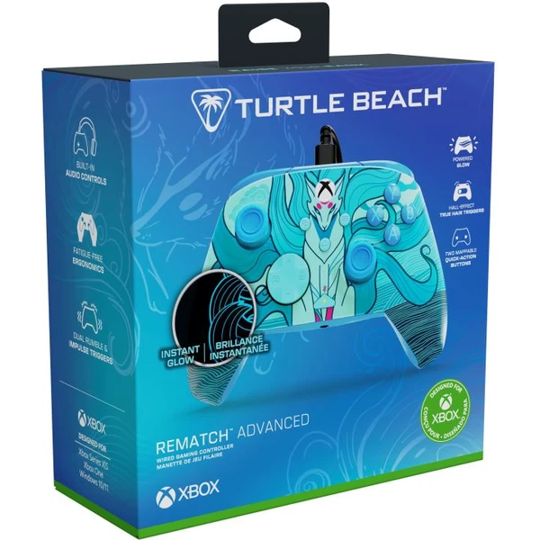 Turtle Beach herný ovládač Rematch Advanced P-Glow Blue Kitsune (XBOX/PC) - Herné ovládače - Obrázok 86QH000K01