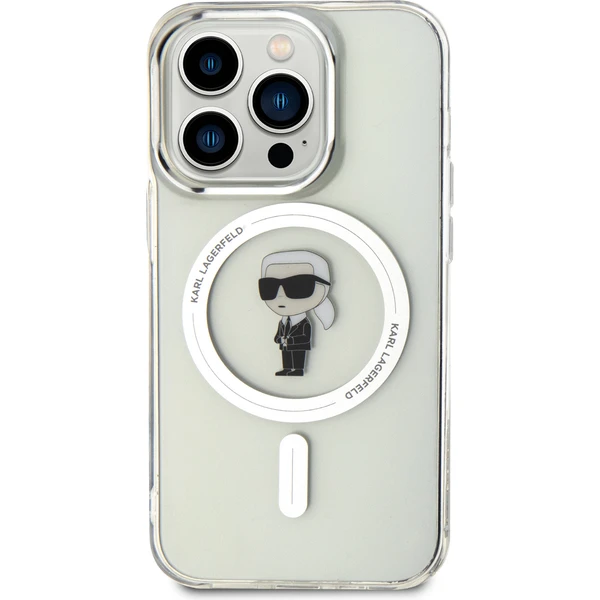 Karl Lagerfeld IML Ikonik MagSafe Kryt iPhone 15 Pro číry - Puzdra - Obrázok 86X4000701