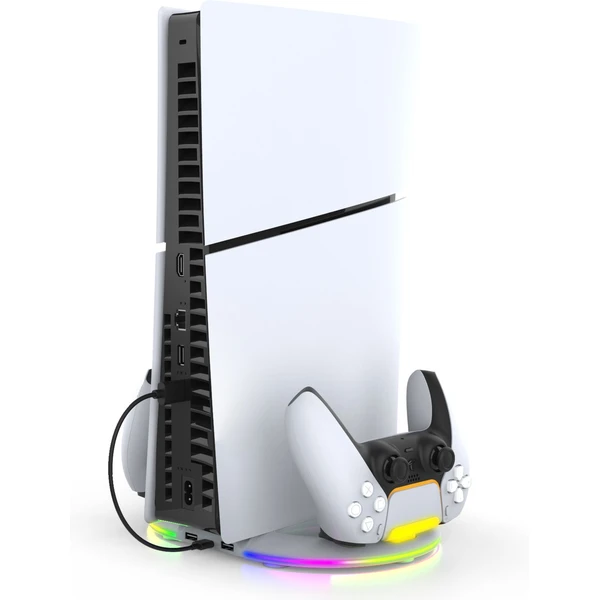 iPega P5S045 Vertikálne Nabíjací Stojan s RGB pre PS5/PS5 Slim/PS5 Pro biely - Nabíjačky - Obrázok 86b64bc3043147deb2bd32ec863c437e