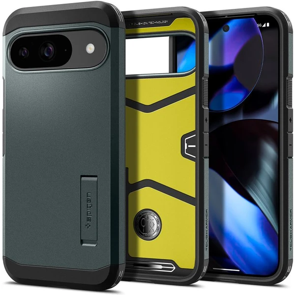 Spigen Tough Armor kryt Google Pixel 9 Pro/Pixel 9 zelený - Puzdra - Hlavný obrázok