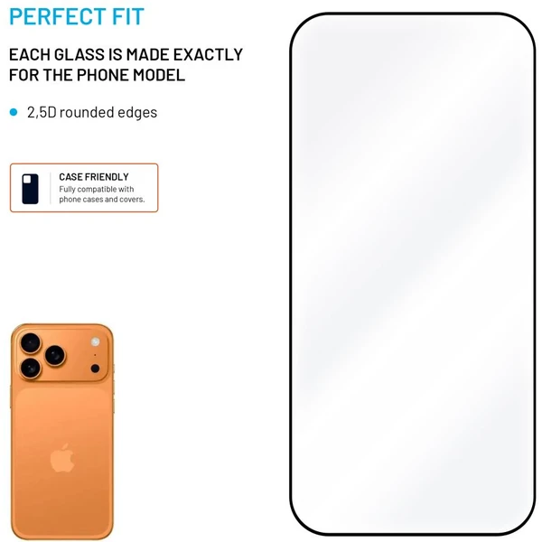 FIXED 2,5D Full-Cover ochranné sklo s aplikátorom Apple iPhone 17 Pro Max, 2ks čierne - Ochranné fólie a sklo - Obrázok 86d311b483e0467681abbb9a1d51b79e