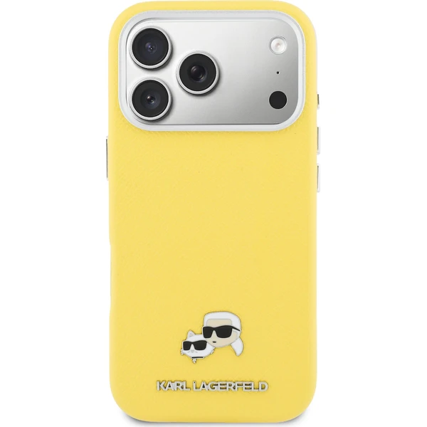 Karl Lagerfeld PU Karl a Choupette Hlavy Kolíky MagSafe kryt iPhone 17 Pro žltý - Puzdra - Obrázok 86e63ab16f434b37bfceb9e4837e768a