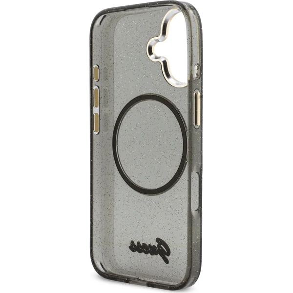 Guess IML Glitter Script Strap MagSafe kryt iPhone 17 čierny - Puzdra - Obrázok 86fb950068b6495cbd3350404d6f8d20