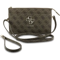Guess PU 4G Metal Logo kabelka na telefón hnedá - Crossbody