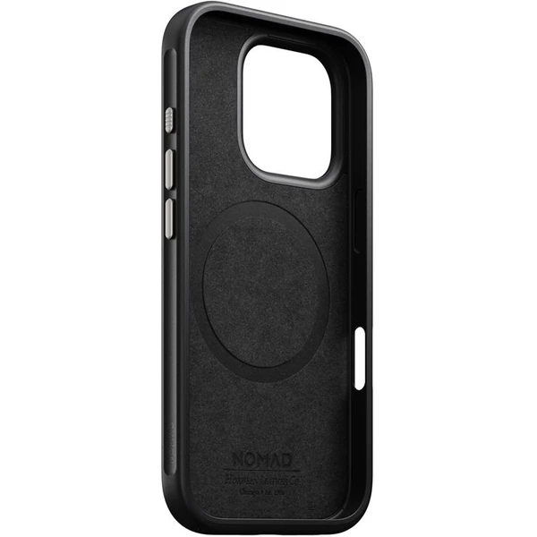 Nomad Modern Leather Case MagSafe kryt iPhone 16 Pro zelený chrómovaný - Puzdra - Obrázok 872d54001a8b49e3bcee1b3f608650ee