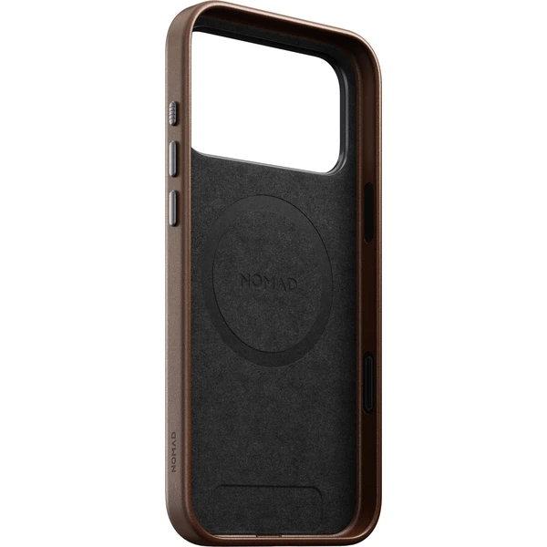 Nomad Traditional Leather MagSafe kožený kryt iPhone 18 Pro Max Brown - Puzdra - Obrázok 87425dcfbe444e9686c671e6afcc8b06