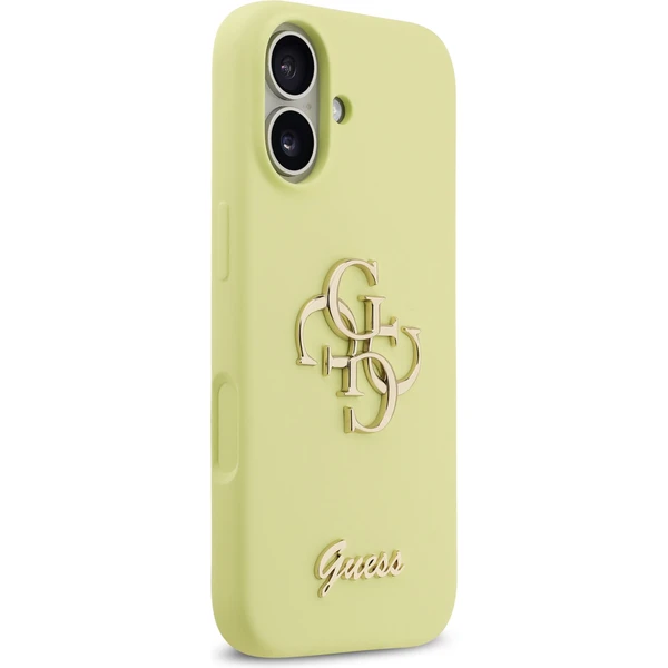 Guess Liquid Silicone 4G Metal Logo kryt iPhone 17 žltý - Puzdra - Obrázok 874d532e3129498d8a43626c9bfb9772