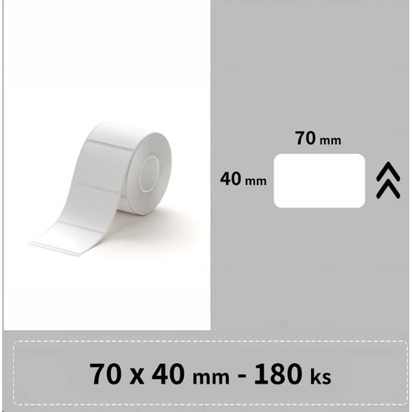 Niimbot štítky RP 70x40mm 180ks pre B3S biele