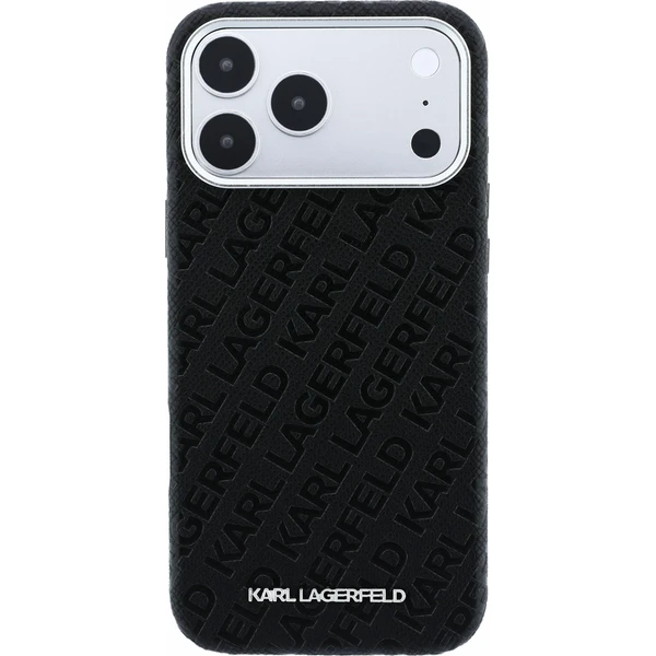 Karl Lagerfeld PU Grained Allover Semi Wrap Magsafe Zadný Kryt pre iPhone 18 Pro Black - Puzdra - Obrázok 8752eb44a36f4da79c450b12e9a0fcea