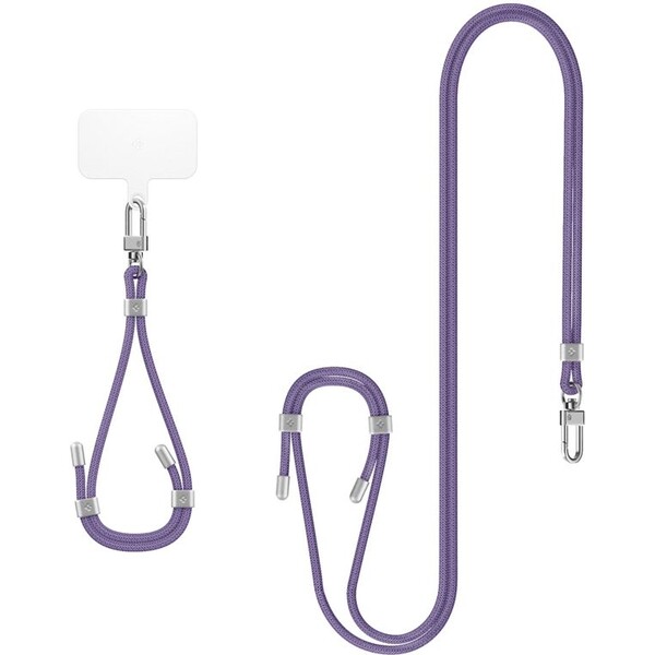 Spigen Universal Set 2 popruh a pútko s karabínou fialová