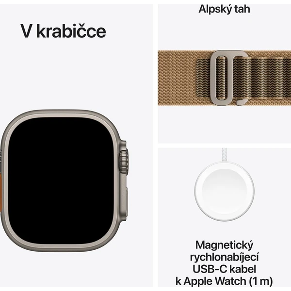 Apple Watch Ultra 4 49mm Přírodní titan s pouštním Alpským tahem M - Inteligentné hodinky - Obrázok 877d3cbdfc2e491aa65bcef1d686989a