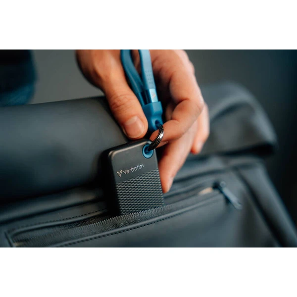 Verbatim Pocket SSD 1TB USB-C čierna/modrá - SSD - Obrázok 87JD000P01