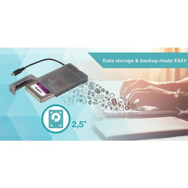 i-tec MYSAFE Easy 2,5" USB 3.0 čierny - Externé boxy - Obrázok 87KWE00101