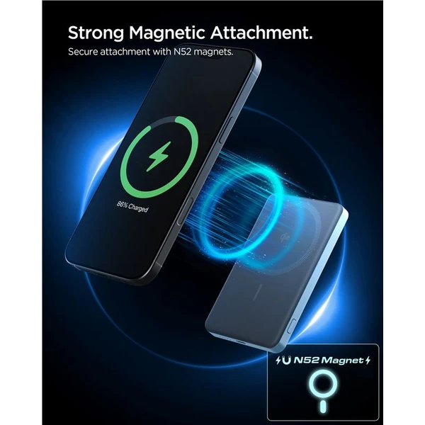 Spigen Essential EA2205MQ MagSafe/Qi2 powerbanka 5000mAh (22,5W) modrá - Powerbanky - Obrázok 87bc3f07796d48a9bc5bb49008b6ad18