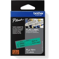 Brother FLE7511 flexibilná ID páska čierna na zelenom 24 mm - Pásky pre štítkovače
