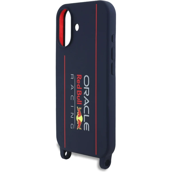 Oracle Red Bull Racing Silicone Vertical Logo MagSafe zadný kryt + Crossbody popruh iPhone 16 modrý - Puzdra - Obrázok 87e3183fd63c46298d841f5df4ab786d