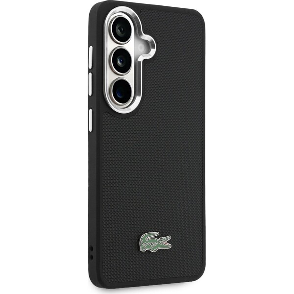 Lacoste Petit Pique Metal Logo Magnetický kryt Samsung Galaxy S26+ čierny - Puzdra - Obrázok 87e9528ca48c42c09d33c492ed25e808