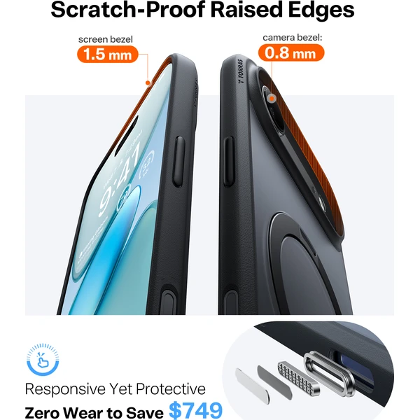 Torras Ostand Q3 Spin MagSafe kryt iPhone Air čierny - Puzdra - Obrázok 87e9968902284ed1bb3a7be9fe8ab26c