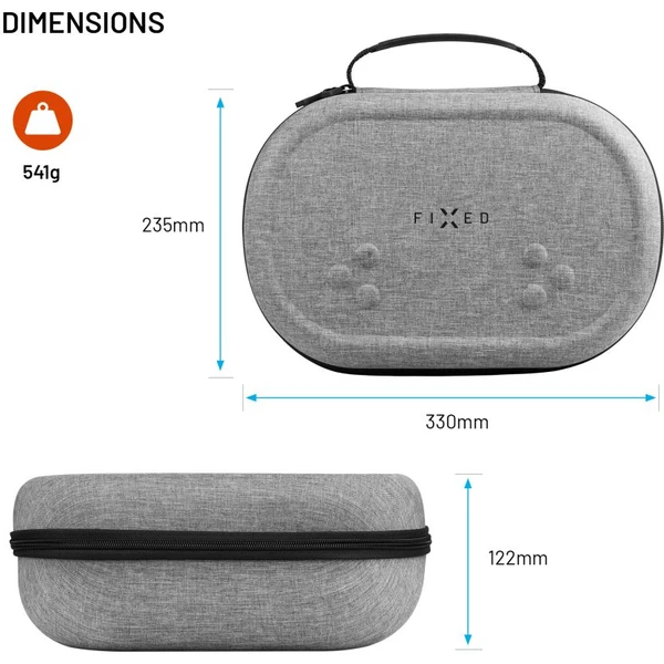 FIXED VR Protective Case púzdro pre Meta Quest 3/3S, šedé - Puzdra - Obrázok 87ec64d6e0fe422f9bd2fce666881bb1