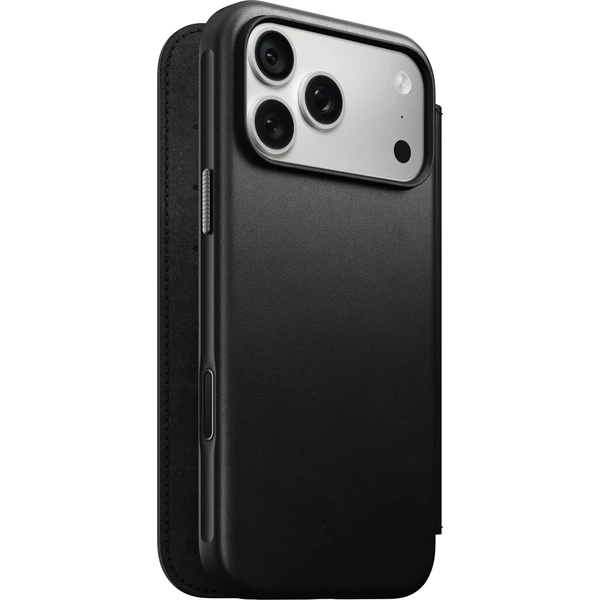 Nomad Modern Leather Folio MagSafe kožené puzdro iPhone 17 Pro Max/18 Pro Max Black - Puzdra - Hlavný obrázok