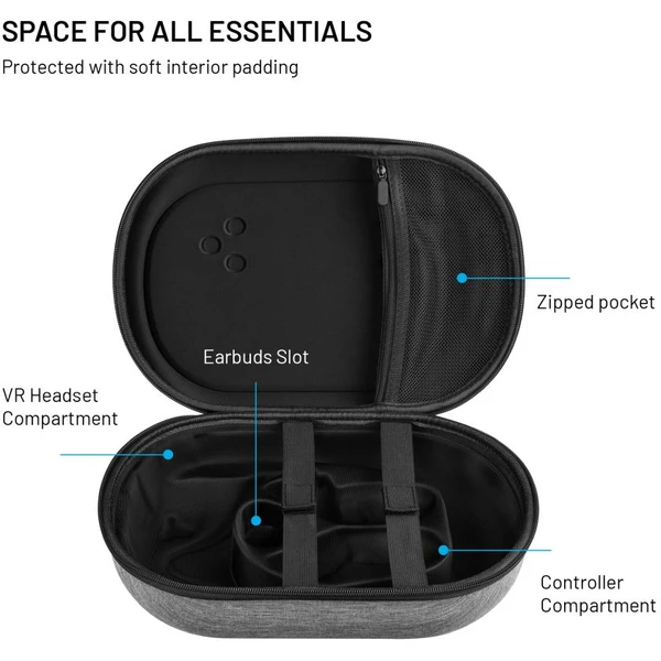 FIXED VR Protective Case púzdro pre Meta Quest 3/3S, šedé - Puzdra - Obrázok 882f1d7cb7e447c2b4bb211cea9ef793