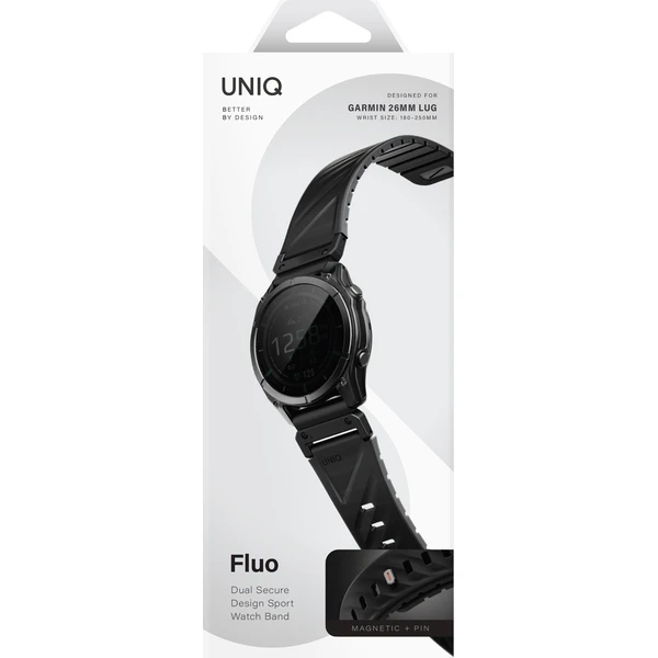 UNIQ Fluo Magnetický remienok pre Garmin (Quick Release/QuickFit 26 mm) Midnight Black - Remienky - Obrázok 8859e19e8ef04373919d07ad87e1b3cc