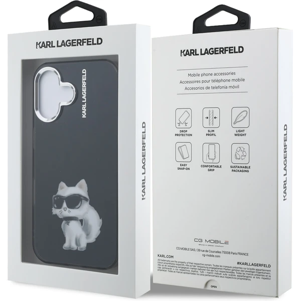 Karl Lagerfeld IML Aquarelle Chúpette kryt iPhone 16 čierny - Puzdra - Obrázok 88715eaa9f5c4005b680deefabec9823