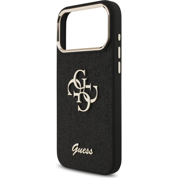 Guess PU Fixed Glitter 4G Metal Frame kryt iPhone 17 Pro Max čierny - Puzdra - Obrázok 887200044b5442c09427c18423123818