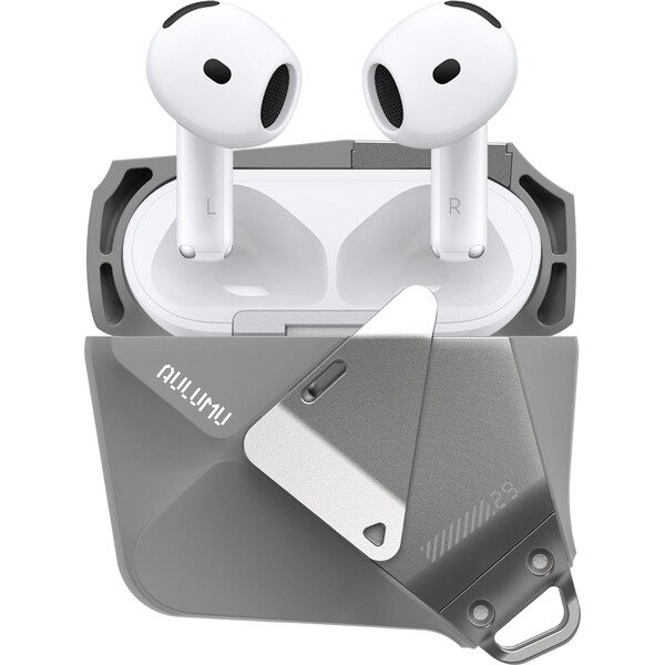 E-shop Aulumu A29 Geometrické puzdro AirPods 4 Šedé