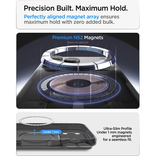 Spigen Ultra Hybrid T MagSafe kryt iPhone 18 Pro/17 Pro matná čierna - Puzdra - Obrázok 889c755c95604621b17fdb01140e7073
