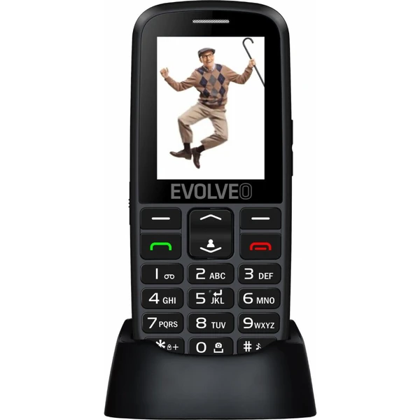EVOLVEO EasyPhone EG s nabíjacím stojanom čierny - Mobilné telefóny - Hlavný obrázok
