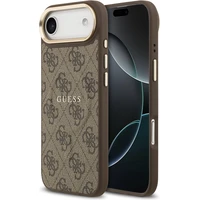 Guess PU Leather 4G Gold Frame MagSafe kryt iPhone Air hnedý - Puzdra