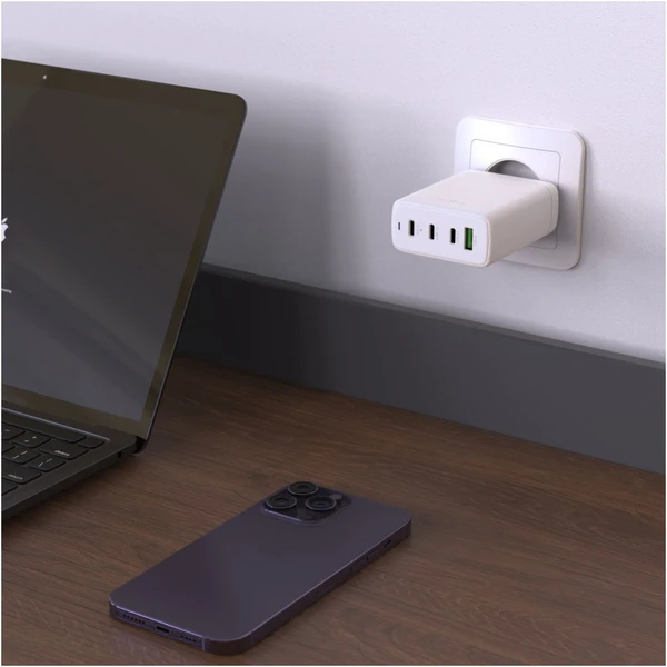 FIXED GaN nabíjačka s 3xUSB-C a USB-A, PD 3.0, 120W, biela - Nabíjačky - Obrázok 88f0daa4c6014d7998f12b4dacda95ef