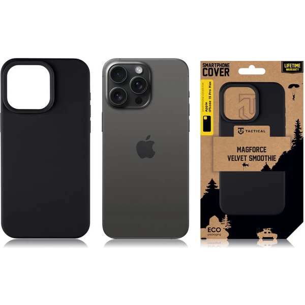 Tactical MagForce Velvet Smoothie Kryt pre Apple iPhone 15 Pro Max Asphalt - Puzdra - Obrázok 88f25697bb82459f94cf3788f0eef96f