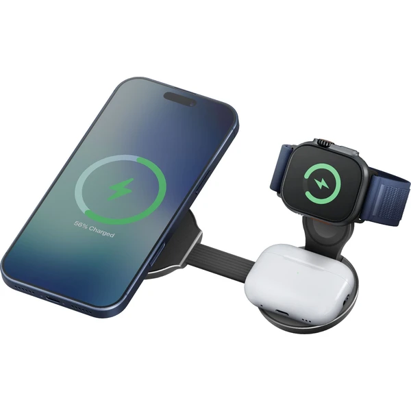 ENERGEA AluMag Trio 2 MagSafe 3v1 (Qi 2.2) hliníková 25W nabíjačka tmavohnedá - Nabíjačky - Obrázok 88ff3e817e394d6998995254b0565e07