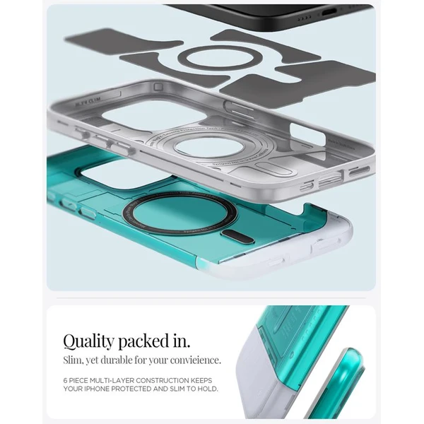 Spigen Classic C1 MagSafe kryt iPhone 16 Pro bondi blue - Puzdra - Obrázok 890f99e4871a4091bd37519ee909a335