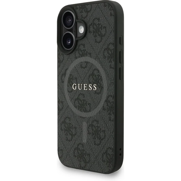 Guess PU Leather 4G Colored Ring Strap MagSafe kryt iPhone 16 čierny - Puzdra - Obrázok 8919bd6238ad4b908259ca9f303326ad