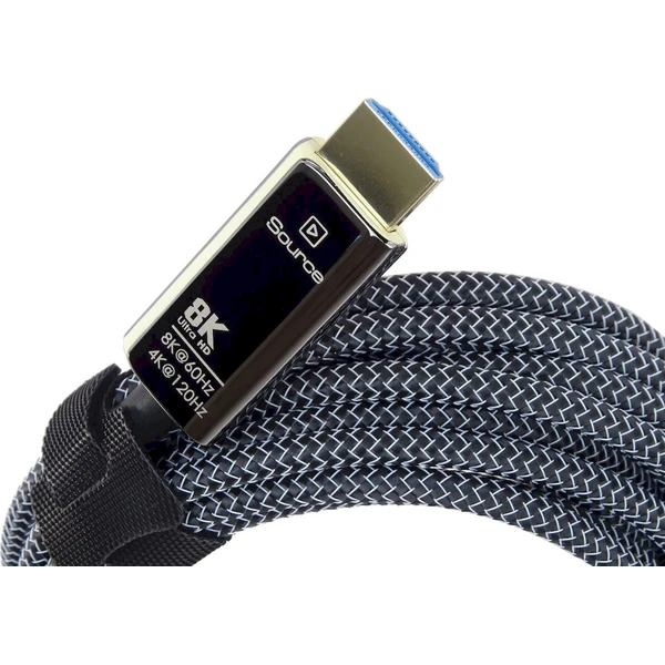 PremiumCord HDMI 2.1/HDMI 2.1 optický kábel s ethernetom 8K 30m čierny/biely - Káble a redukcie - Obrázok 891O000K01