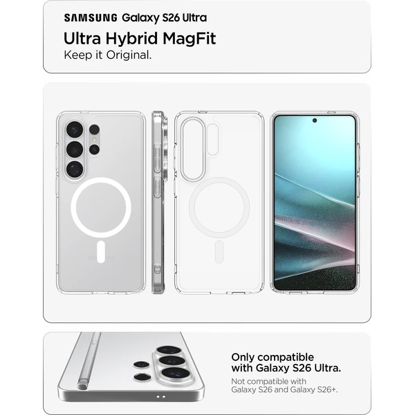 Spigen Ultra Hybrid MagSafe kryt Samsung Galaxy S26 Ultra biely - Puzdra - Obrázok 894d3d4789a34ee6956e66cf63f5a6e0