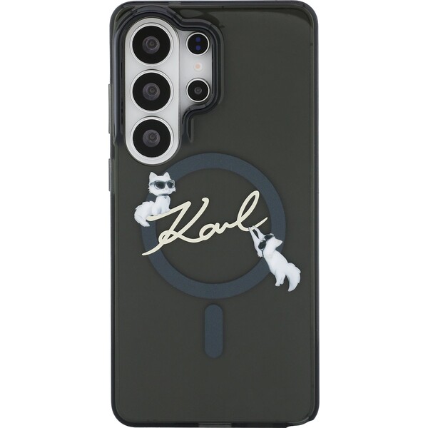 Karl Lagerfeld IML Choupette Karl Skript Logo Magnetický kryt Samsung Galaxy S26 Ultra čierny - Puzdra - Obrázok 8953d85ae1b54bc69031d9d1e8dbba10