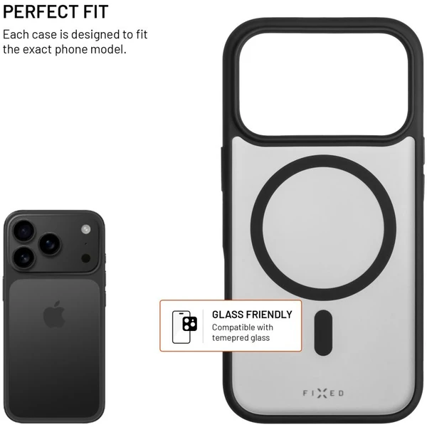 FIXED MagMisty kryt s MagSafe Apple iPhone 17 Pro čierny - Puzdra - Obrázok 895d92b2acd341c2adcf0bb9f536bb36