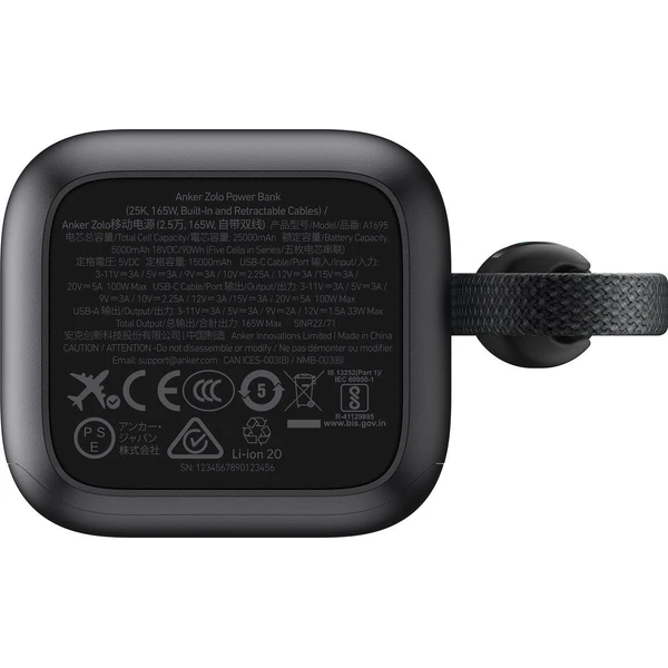 Anker Zolo powerbanka (25000mAh) 165W, s káblom USB-C sivá - Powerbanky - Obrázok 895e53d42ab549b7acea0ca857dee6d6