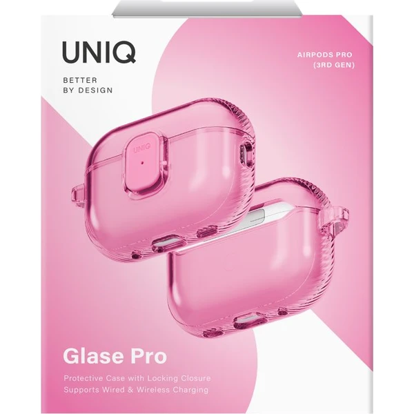 UNIQ Glase Pro Lock puzdro AirPods Pro 3 ružové - Puzdra - Obrázok 8969b8a59a4949cc99b75ee82230b764