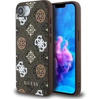 Guess PU 4G Peony MagSafe kryt iPhone 17e/16e hnedý - Puzdra