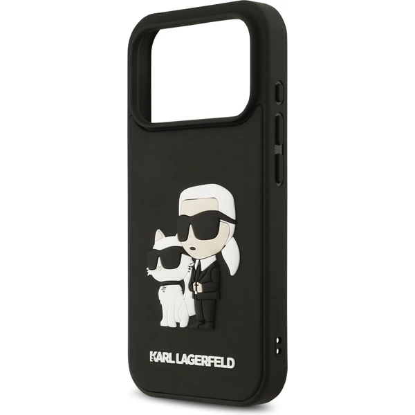 Karl Lagerfeld 3D Rubber Karl and Choupette kryt iPhone 17 Pro čierny - Puzdra - Obrázok 898de4dc8e574b20b5a08838d0c0adf0