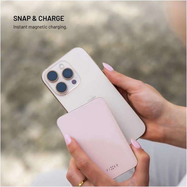 FIXED MagZen 5 Crystal MagSafe/Qi2 powerbanka, 5000mAh, čierna - Powerbanky - Obrázok 8990e9a78d644e57b5c20aaebfa1b49a
