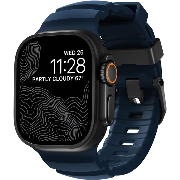 Nomad Rocky Point Band remienok Apple Watch 49/45/44/42mm čierny/modrý