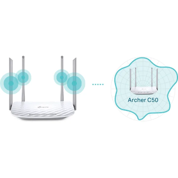 TP-Link Archer C50 Wi-Fi 5 router biely - Wi-Fi routery - Obrázok 89KN600301