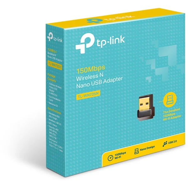 TP-Link TL-WN725N WiFi USB adaptér - Sieťové karty - Obrázok 89QFF00101